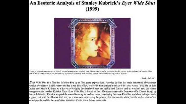 Eyes Wide Shut Kubrick Occult Analysis Ch 2