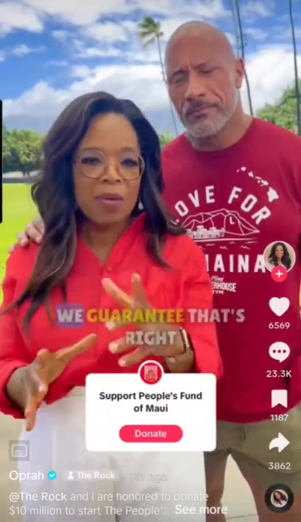 Oprah Winfrey and Dwayne Johnson in a new low hitting Rock Bottom