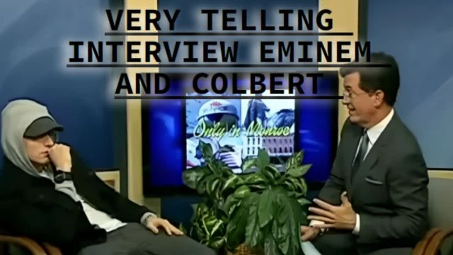 VERY TELLING INTERVIEW BETWEEN EMINEM AND STEPHEN COLBERT