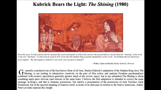 The Shining Kubrick Occult Analysis