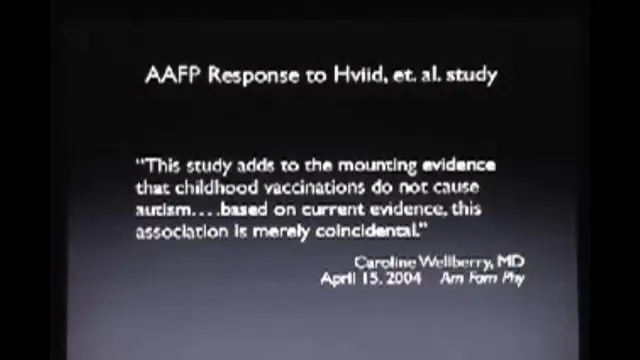 Mercury, Autism - Global Vaccine Agenda (2005) Dr. David Ayoub