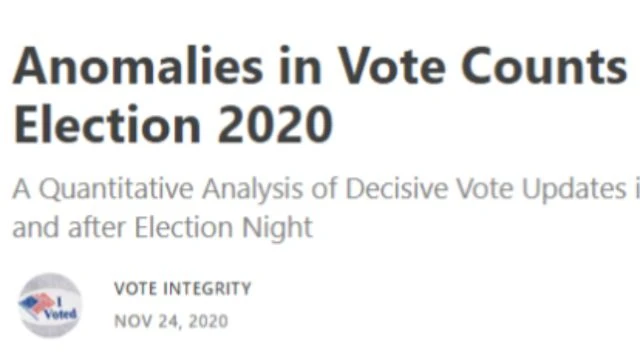 Anomalies in Vote Counts and Their Effects on Election 2020