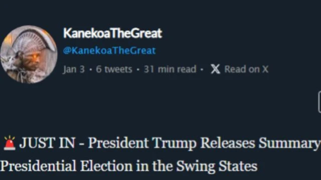 President Trump Releases Summary of Election Fraud in the 2020 Presidential Election in the Swing States