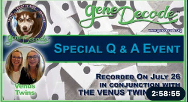 Special Gene Decode Q&A hosted by The Venus Twins