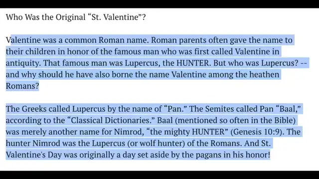 LUPERCALIA: Origin of Valentine's Day