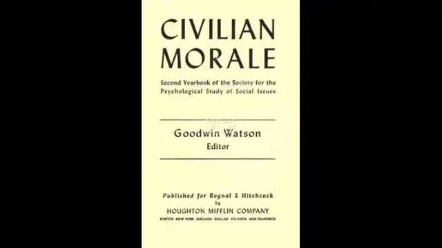 Civilian Morale, Kurt Lewin Tavistock Mass Programming