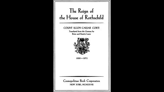 Corti, Count Egon Caesar - The Reign of the House of Rothchild 1830-1871 (1928)