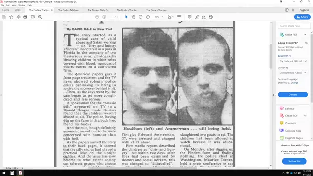 Reading Newspaper Articles Pertaining to The Finders - Part 5