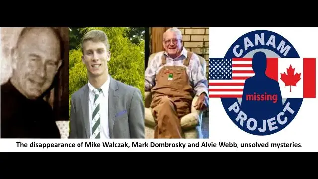 Missing 411, the cases of Mark Dombroski (Athlete), Alvie Webb (Hunter) and Michael Walczak.