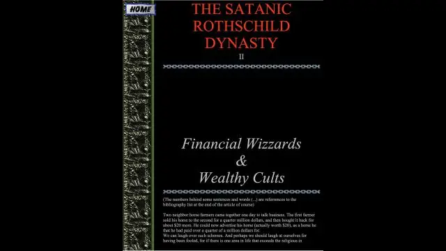 The Satanic Rothschild Dynasty - Financial Wizzards and Wealthy Cults