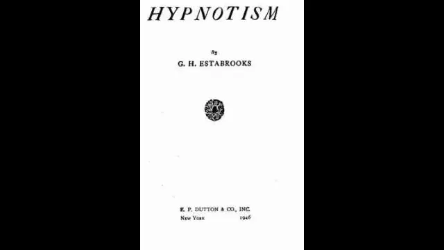 Hypnotism by George Hoben Estabrooks