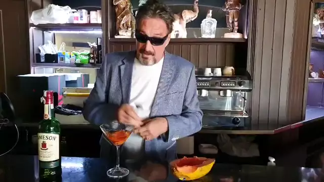 John McAfee @officialmcafee May 17 2020 Â· Mixology 102 - The End of Quarantine drink- And a typical McAfee rant about this 