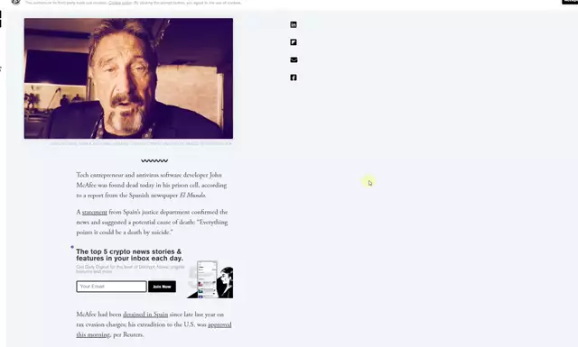 The last Video Interview of John McAfee who was found dead today ?