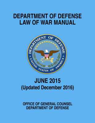 Department of Defense: Law of War Manual