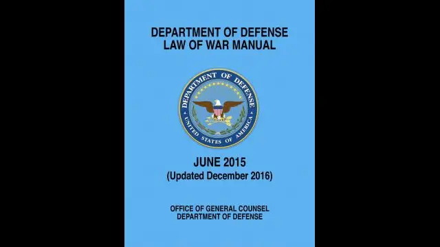 Department of Defense: Law of War Manual
