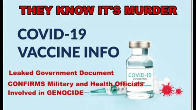 LEAKED DOCUMENT - 'AUTHORIZATION TO ADMINISTER A POISON (COVID-19) VACCINE' - THEY KNOW IT'S MURDER