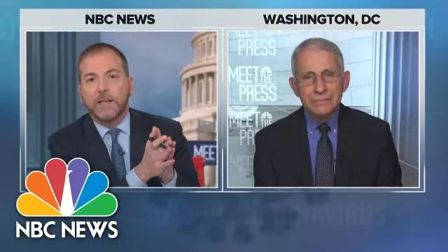[FAUXI IN A FULL FACE MASK] Full Fauci Interview: 'Too Premature' To Pull Back On Covid Protections | Meet The Press | NBC News