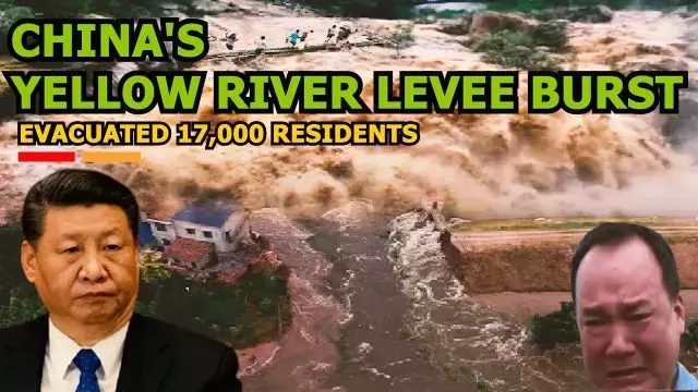 Dyke of Yellow River tributary breached in China's Shanxi, Evacuated 17,00 Residents | China Flood