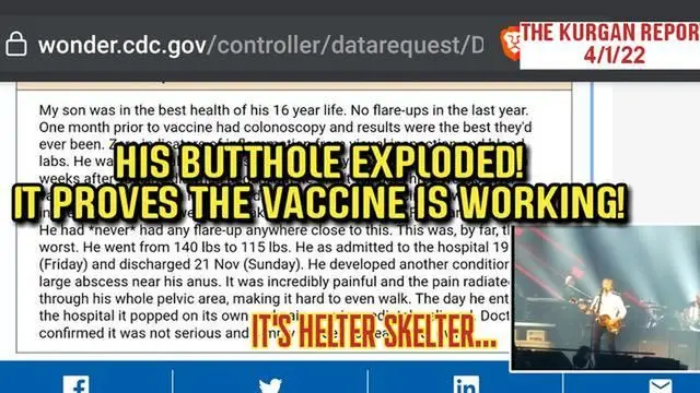 Vax causes his butt hole to explode - Must be working! Safe and effective!