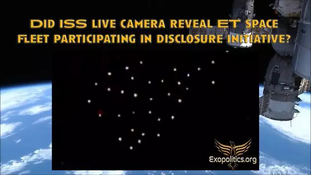 Did ISS live camera reveal ET space fleet?