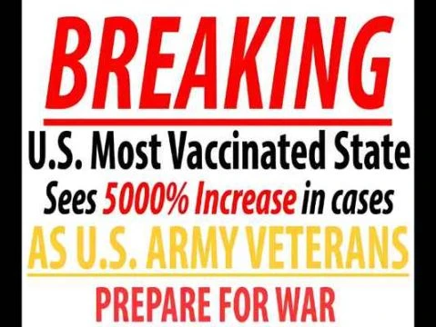 BREAKING- MOST VACCINATED STATE VT 5000% INCREASE IN CASES US VETS