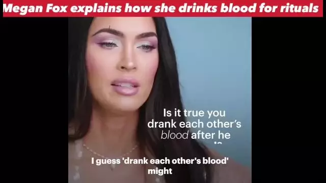 Megan Fox Says She Drinks Blood For Ritual Purposesâ€¦ Hmmâ€¦