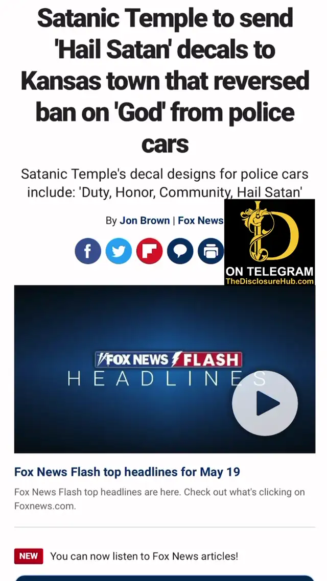 Hail Satan on police cars!?