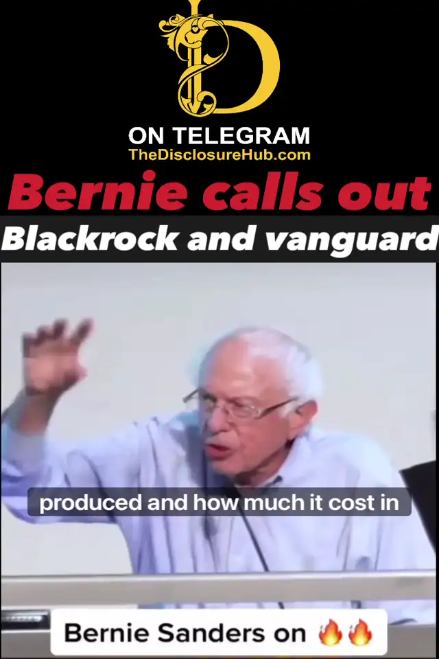 Bernie calls out Black Rock and Vanguard in UK speech