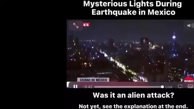 Mysterious Lights During Earthquake in Mexico