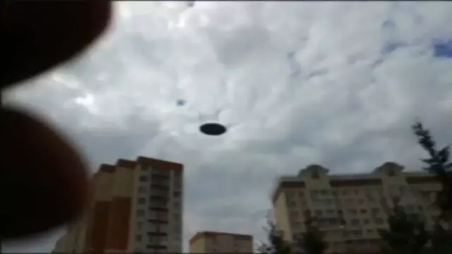 Russian UFO apparently he needs a piece of glass to see it?