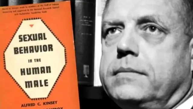 Scientist Alfred Kinsey study of human sex behavior (pedo)