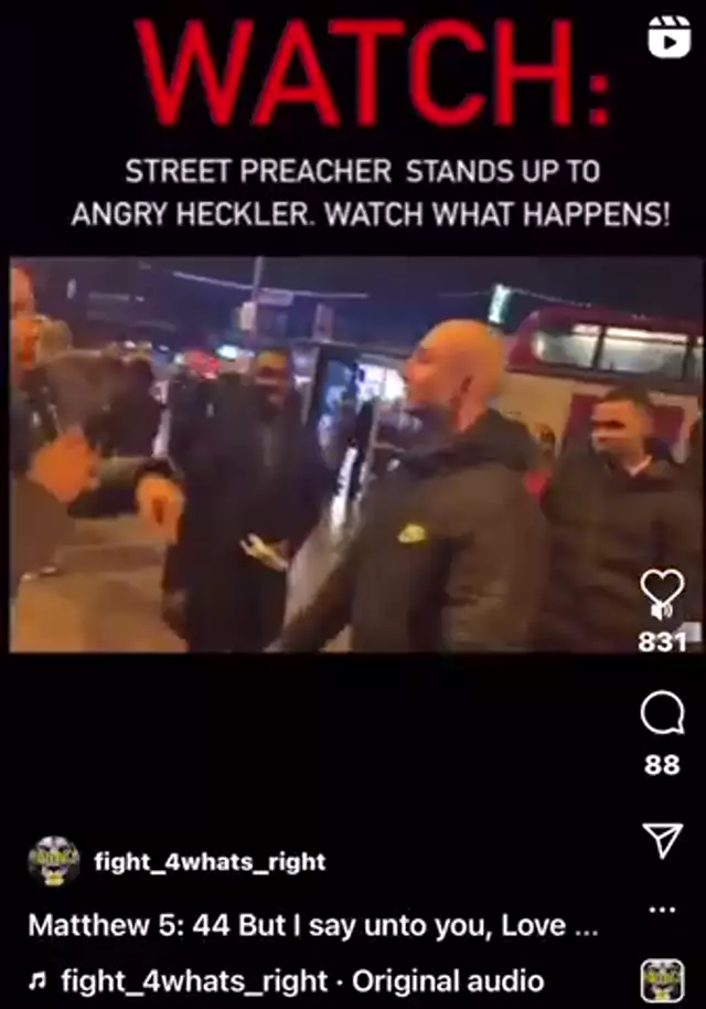 PREACHER stands up to ANGRY HECKLER