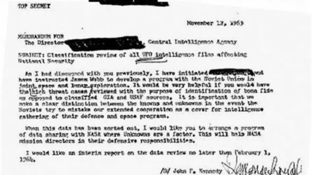 PRESIDENT JFK LETTER to NASA 10 Days Before Assassination