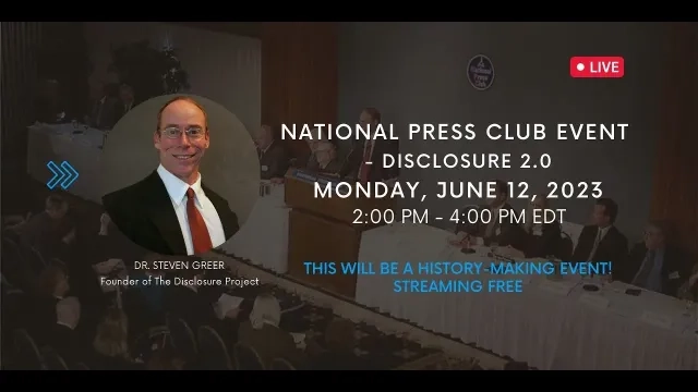 Monday, June 12, 2023! Dr. Greer's Groundbreaking National Press Club Event! FREE to Watch!''
