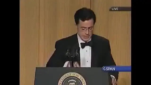 2012 WH CORRESPONDENCE DINNER WITH BUSH AND COLBERT| INTERESTING