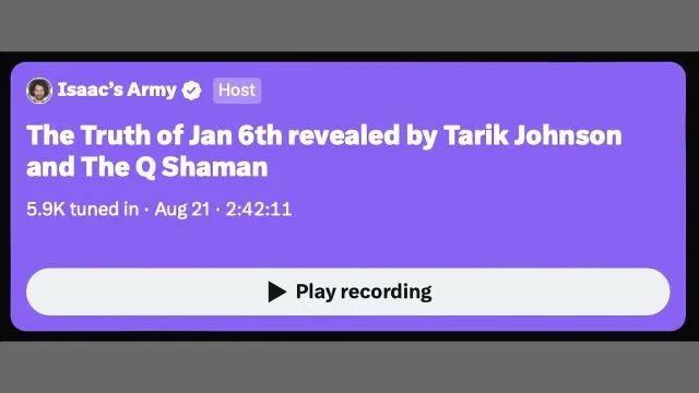 The Truth of Jan 6th revealed by Tarik Johnson and the Q Shaman