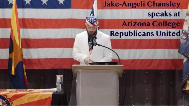 Jack Chansley - speaking at Arizona College Republicans United