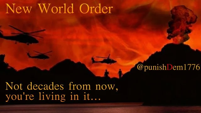 New World Order- Not decades from now, you're living in it