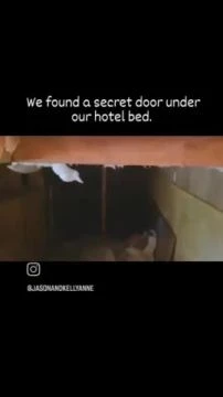 ANOTHER UNDERGROUND TUNNEL DOOR IN HOTEL ROOM
