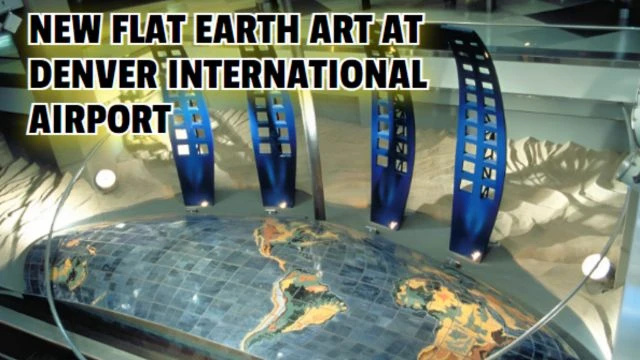 UPDATED ART AT THE DENVER INTERNATIONAL AIRPORT DEPICTING FLAT EARTH